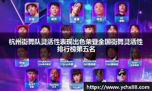 杭州街舞队灵活性表现出色荣登全国街舞灵活性排行榜第五名